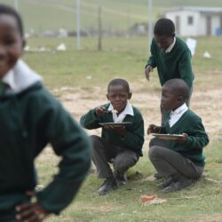 School Boys share lunch
